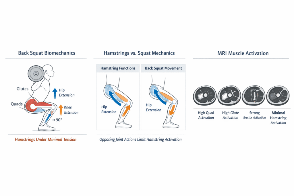 hamstrings during back squat